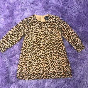 Leopard print sweater dress